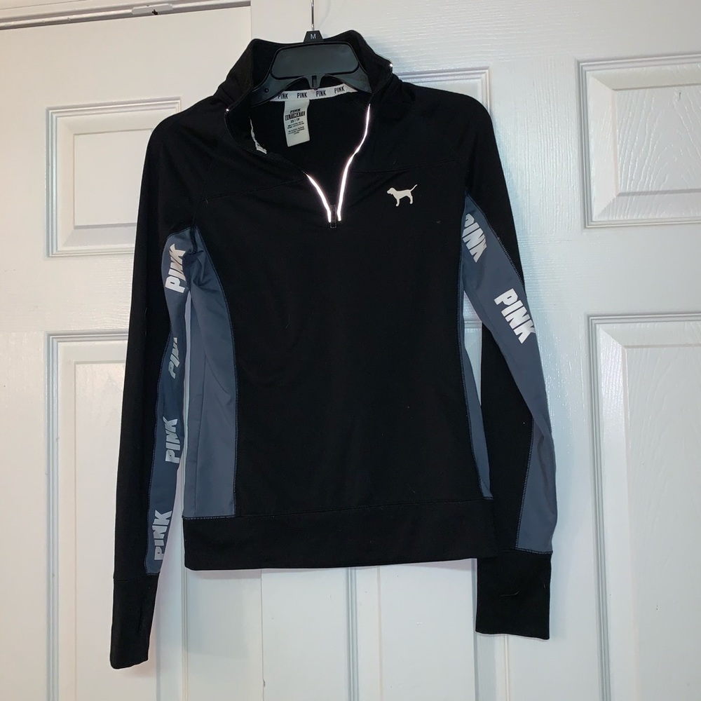 Pink by vs black athletic jacket